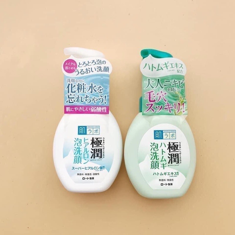 Sữa Rửa Mặt tạo bọt HadaLabo Gokujyun Foaming Cleanser Tạo Bọt Chai 160ml Nhật Bản | BigBuy360 - bigbuy360.vn
