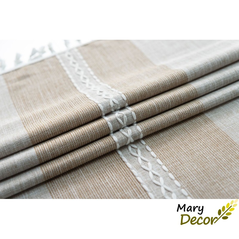 Khăn trải bàn cao cấp Mary Decor chất liệu cotton thêu - KBCC08