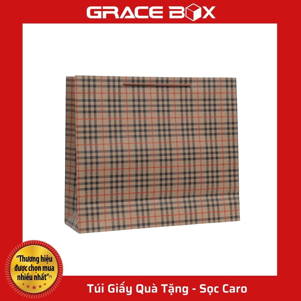 Túi Giấy Quà Tặng Sọc Caro Cao Cấp Cao Cấp - Siêu Thị Bao Bì Grace Box