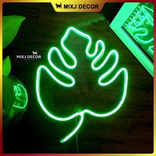 Đèn led Neon trang trí Hình Lá Cây | 21x35cm | Decor phòng ngủ | Đèn ngủ | Quà Tặng Trang Trí Cực Chất,Led 12V- MIXJ