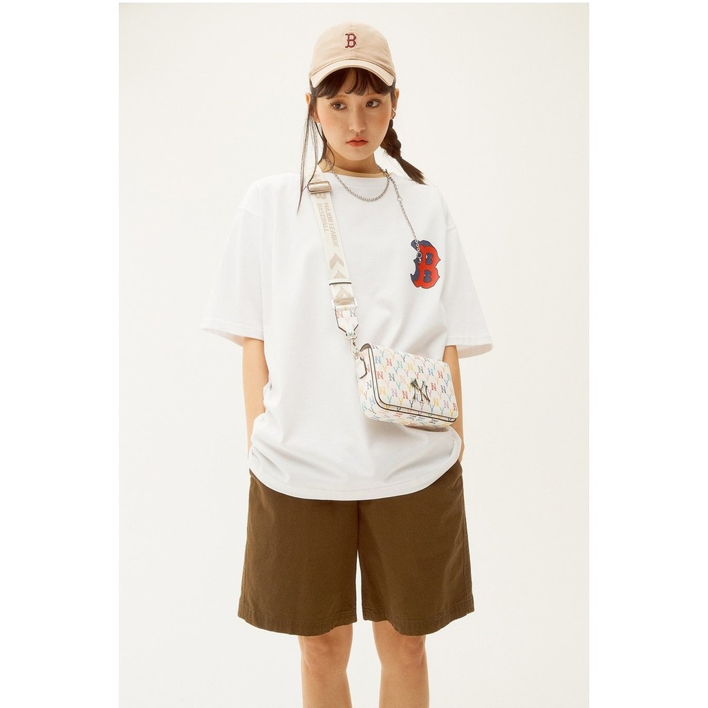 (HÀNG XUẤT XỊN) Áo Trắng 1826 BOS.TON POPCORN OVERFIT TEE Made in Cambodia full tag code  Size XS S M L