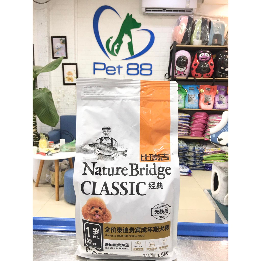 Thức ăn hạt Nature Bridge Classic 1,5 kg dành riêng cho chó Poodle