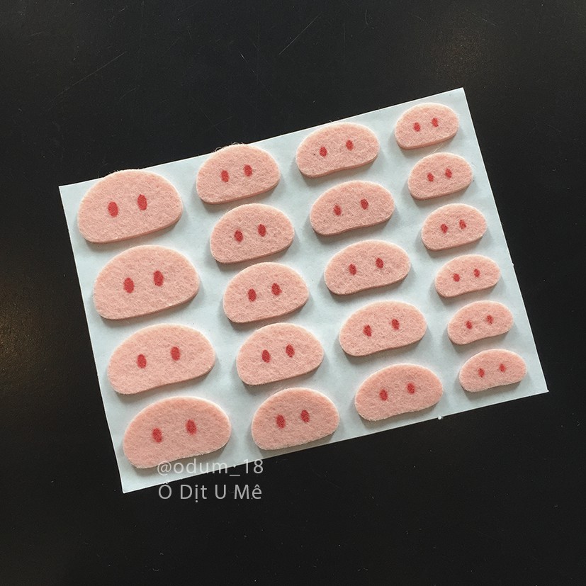 Sticker dán má doll K-pop - Hình dán xốp mũi heo