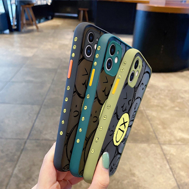 Ốp Điện Thoại Cứng Viền Vuông Bằng Silicon Mềm Mặt Nhám Cho Samsung galaxy J8 2018