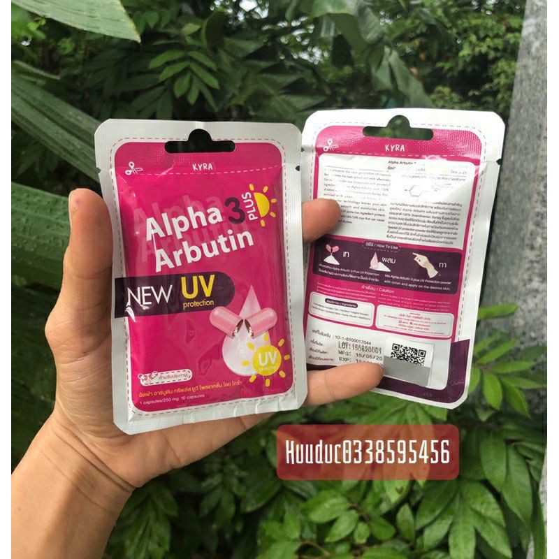 Vĩ Kích Trắng Alpha Arbutin 3Plus New UV