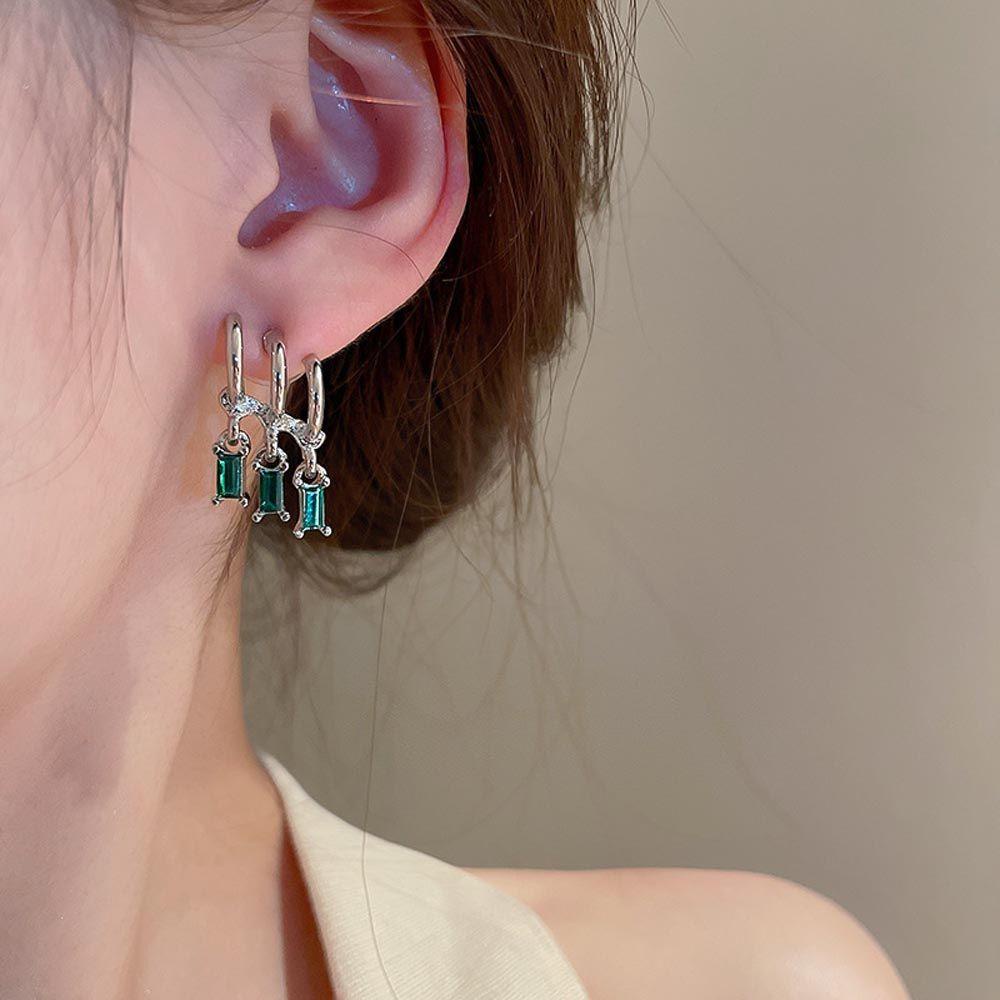 JARRED Hoa Tai Dáng Dài Đính Đá Nhân Tạo Thời Trang