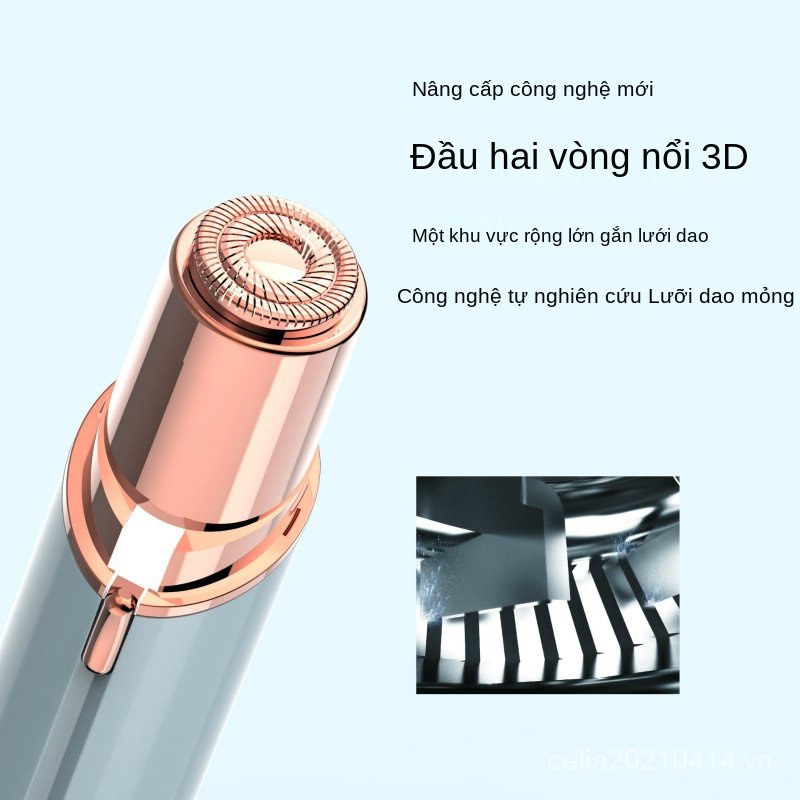 [Hàng mới về] Máy cạo râu mini 2 đầu cắt tiện dụng cho nữ