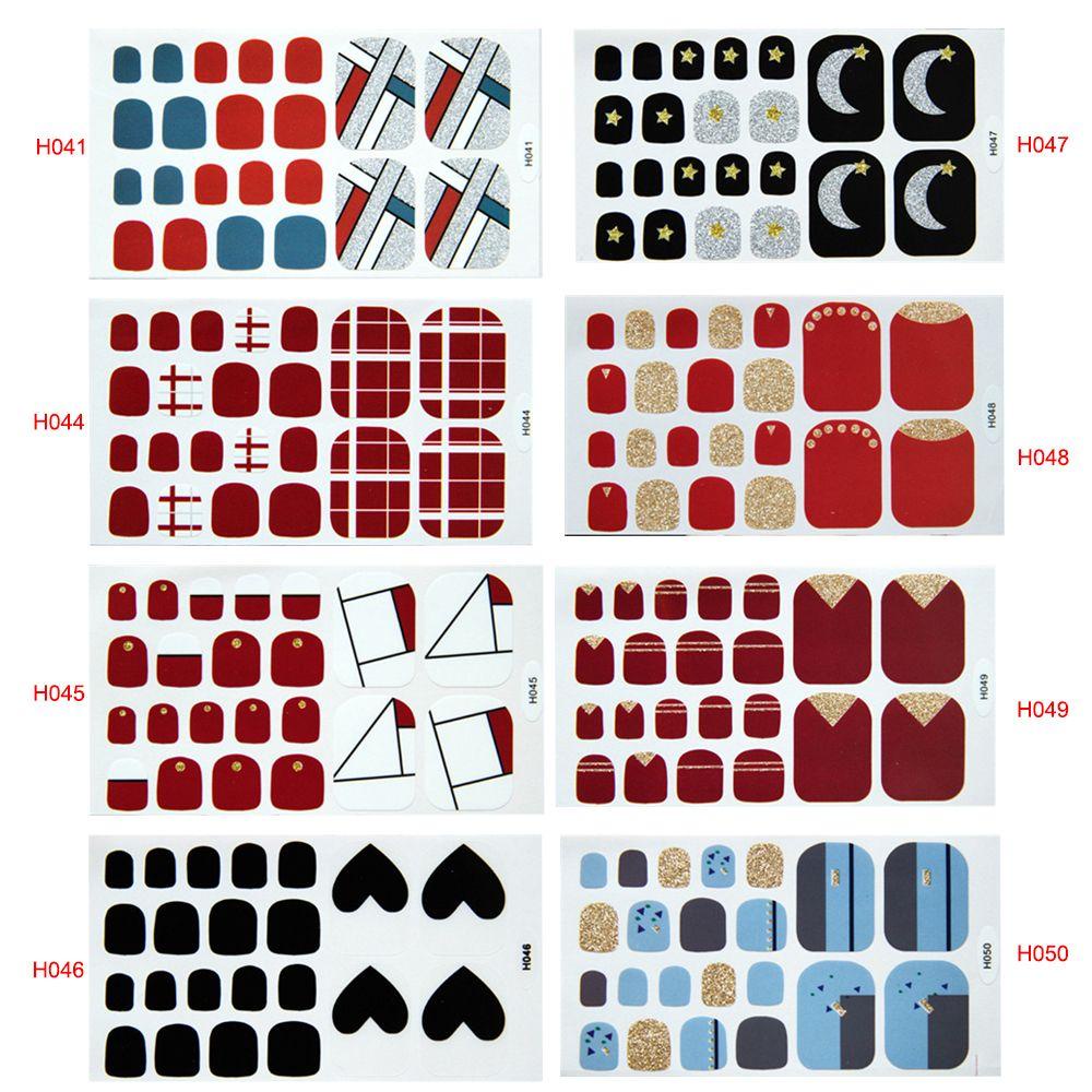 Bộ 22 Miếng Dán Móng Chân Giả Che Phủ Toàn Diện Tiện Dụng