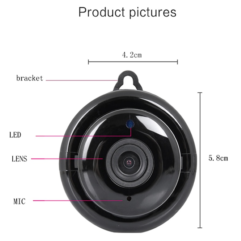 Camera An Ninh Mini V380 Không Dây Kết Nối Wifi IP 1080P Với Tầm Nhìn Ban Đêm Tốt