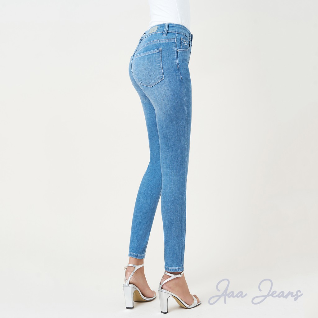 [Mã FAMALLT5 giảm 15% đơn 150k] Quần Jean Nữ Lưng Cao Skinny Aaa Jeans Xanh Biển Nhạt – UCSD RAYON