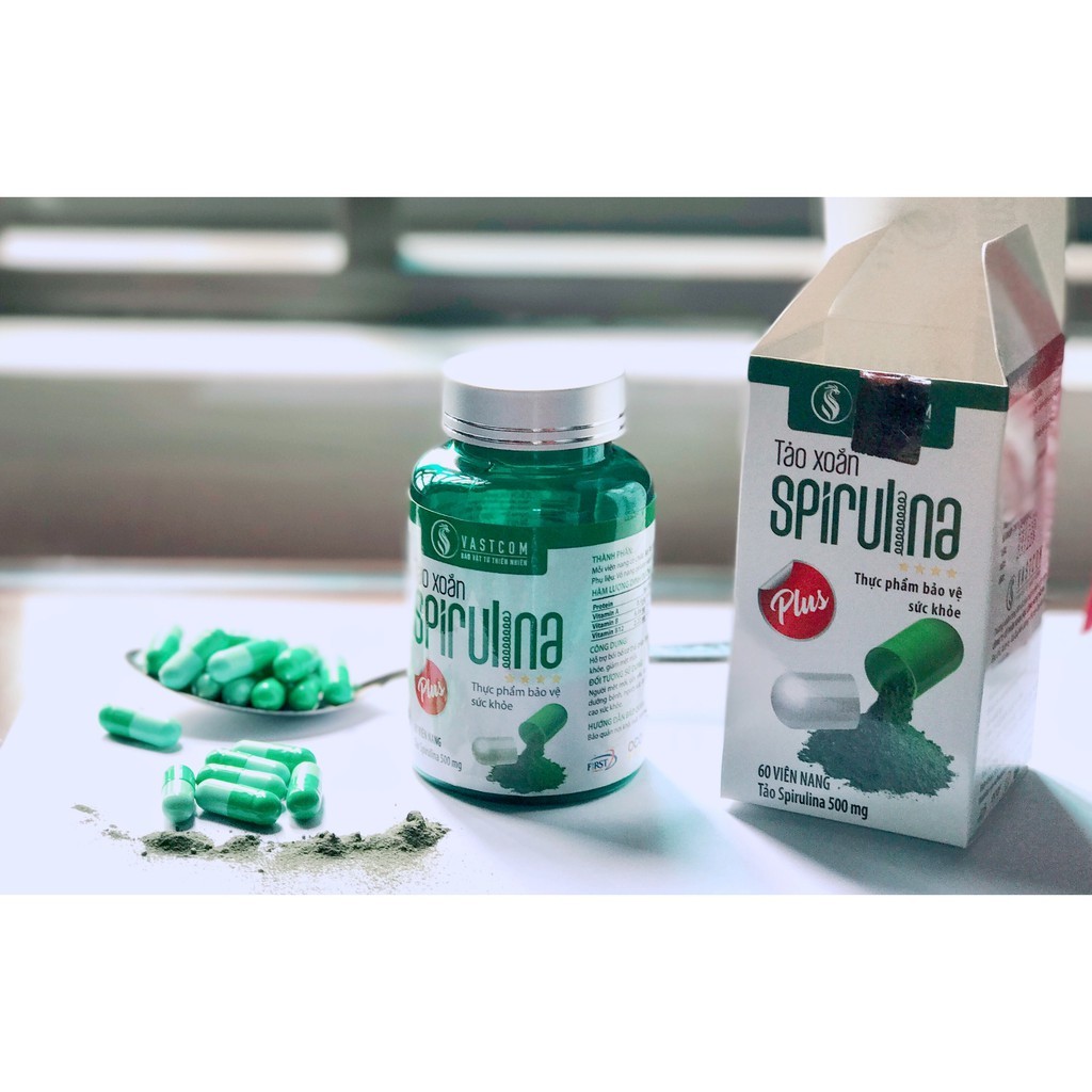 Tảo xoắn Spirulina hộp 60 viên