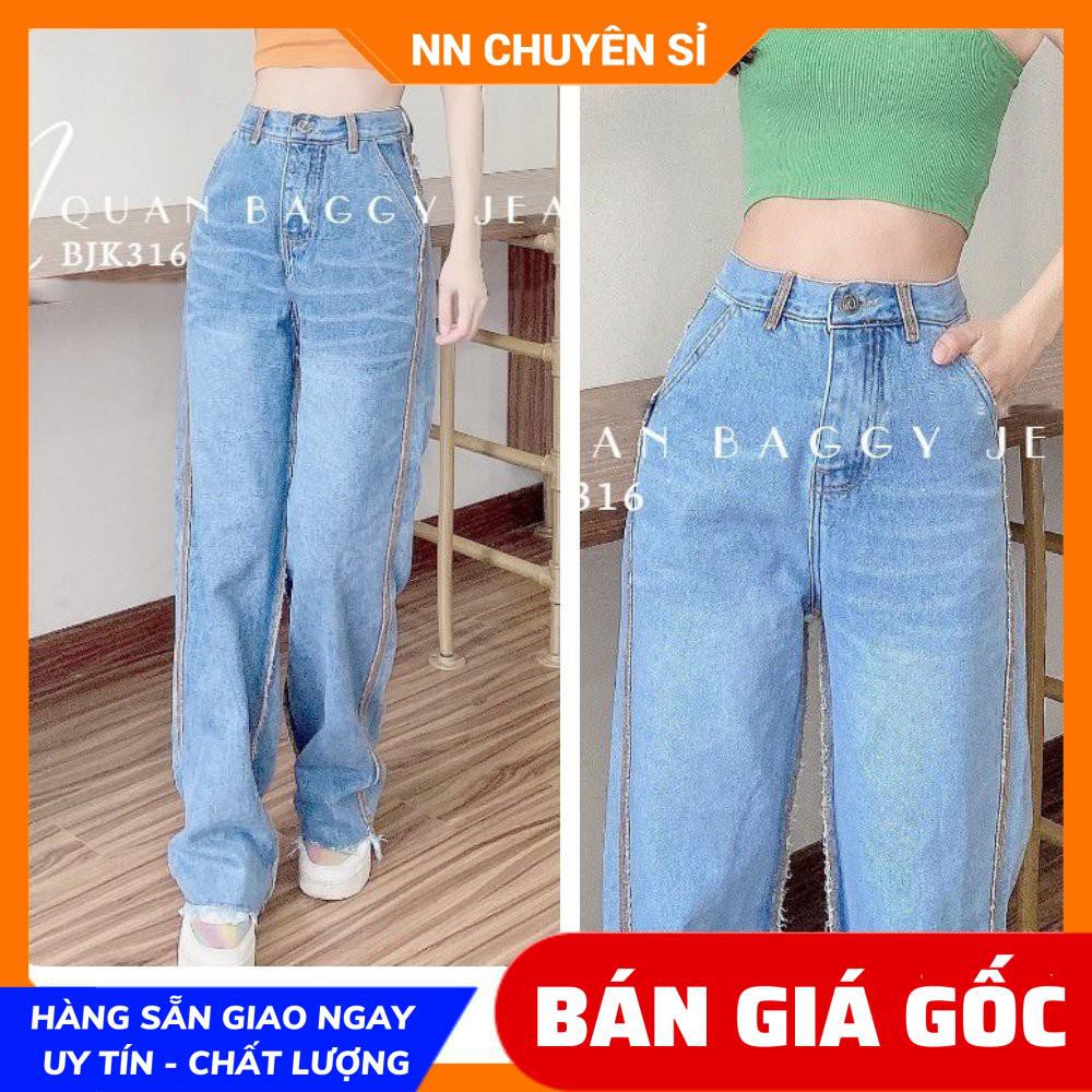 QUẦN BAGGY JEAN ỐNG SUÔNG BJK316 ⚡HÀNG ĐẸP⚡ẢNH THẬT⚡ QUẦN JEAN DÀI NỮ ⚡ BAGGY ỐNG RỘNG