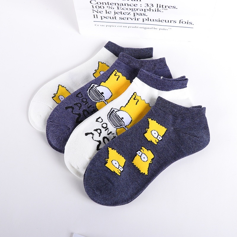 Vớ Tất Cổ Ngắn Simpson freesize nam nữ hàng loại 1 bao đổi trả