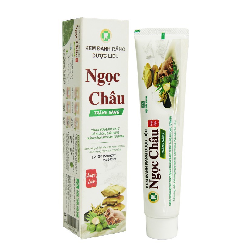 Kem đánh răng dược liệu Ngọc Châu trắng sáng 125g