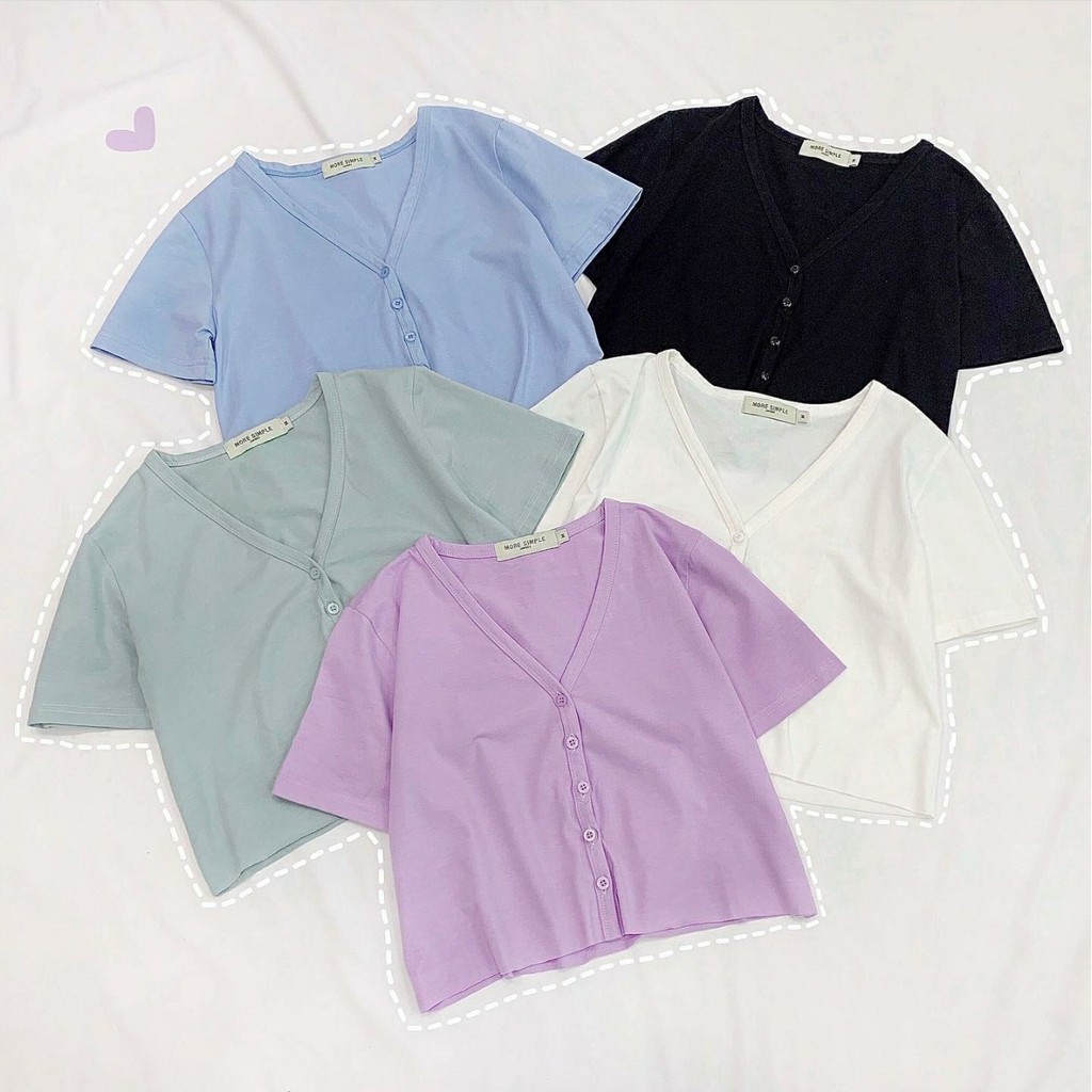 [Mã SKAMFSW175 giảm 10K đơn 50K] Áo Croptop YUNI Cổ Tim Tay Lỡ Unisex (7 Màu)