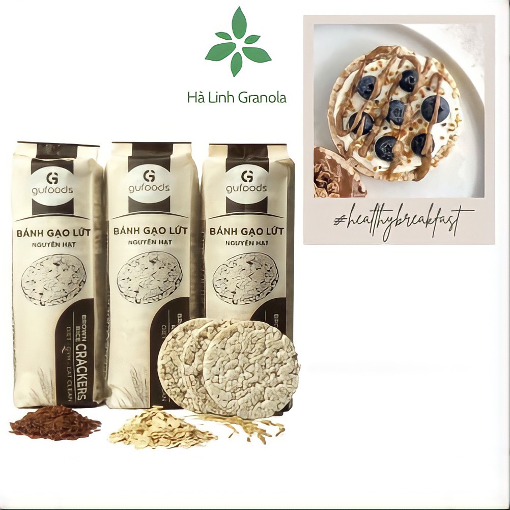 Combo 3 bánh gạo lứt ( Mix 3 vị Yến Mạch , Huyết Rồng ,Tím Than )