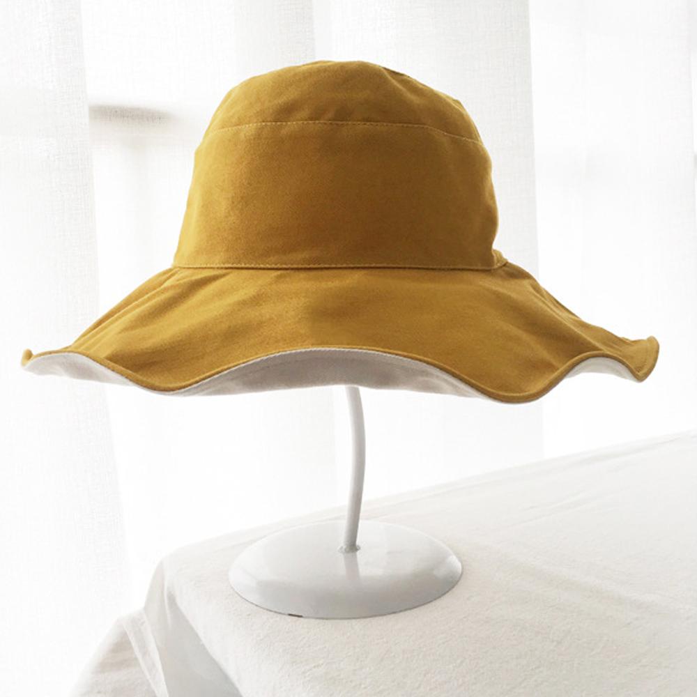 Nón Tai Bèo Rộng Vành Chống Tia UV / Gió Có Dây Đeo Thời Trang Xuân Hè