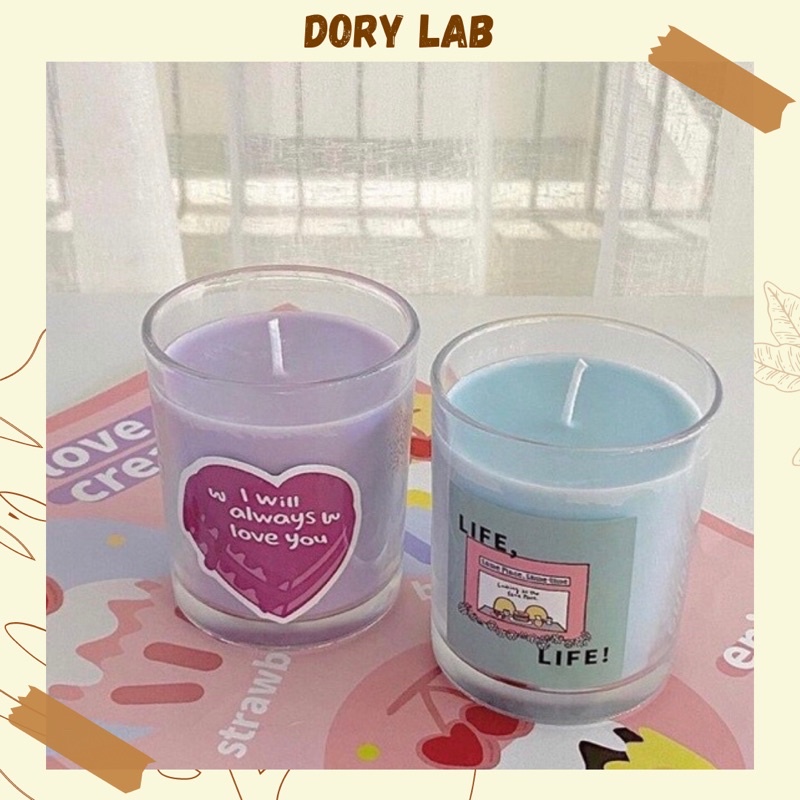 Nến Thơm Ly Tròn 180ml Nhiều Màu Pastel Giúp Thư Giãn - Dory Lab
