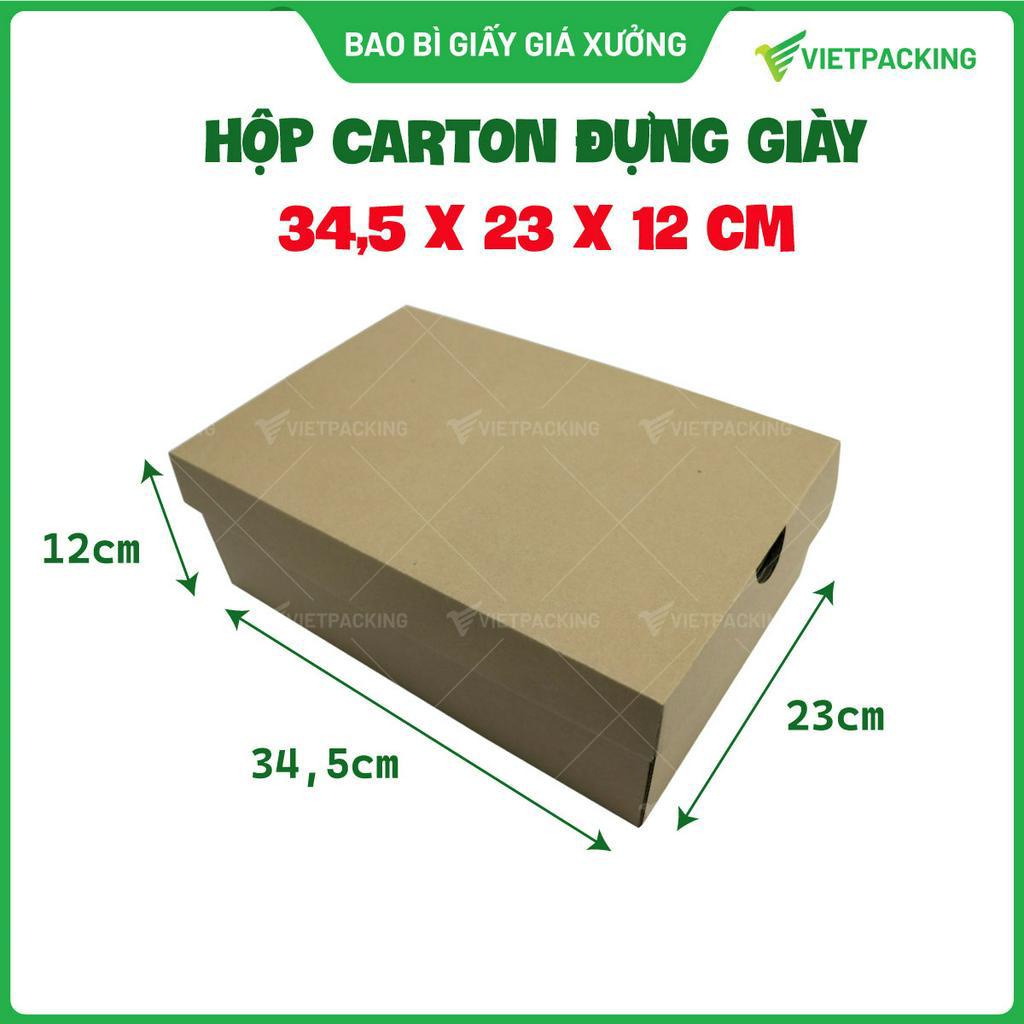 34,5x23x12 - 20 hộp carton đựng giày thể thao, sneakers, cứng cáp, chắc chắn V1067