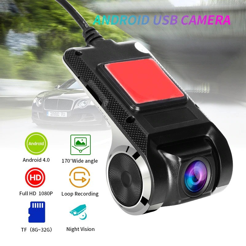 (Kèm Thẻ Nhớ) Camera Ô Tô - Camera Hành Trình U2 Cho Xe Ô Tô Tích Hợp Màn Hình Android