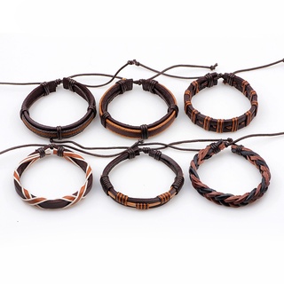 [CB0607] COMBO 6 VÒNG ĐEO TAY DA NAM NỮ