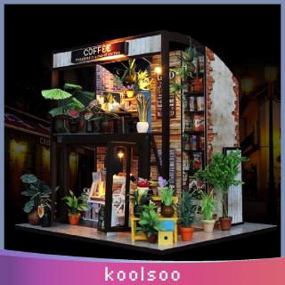 [Koolsoo] Câu đố 3D Bộ đồ tự làm nhà búp bê thu nhỏ thủ công bằng gỗ - Phụ kiện nhà búp bê Nhà búp bê, Món quà tốt nhất cho phụ nữ và bé gái
