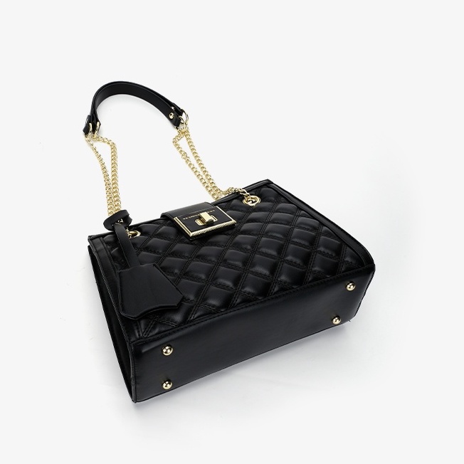 🌸 Hàng Order🌸 Túi Xách Nữ CEEKAY Da Trơn Họa Tiết Lưới Khóa Gài Quai Da Phối Xích Sang Chảnh Nữ Tính 🌸Hàng Quảng Châu