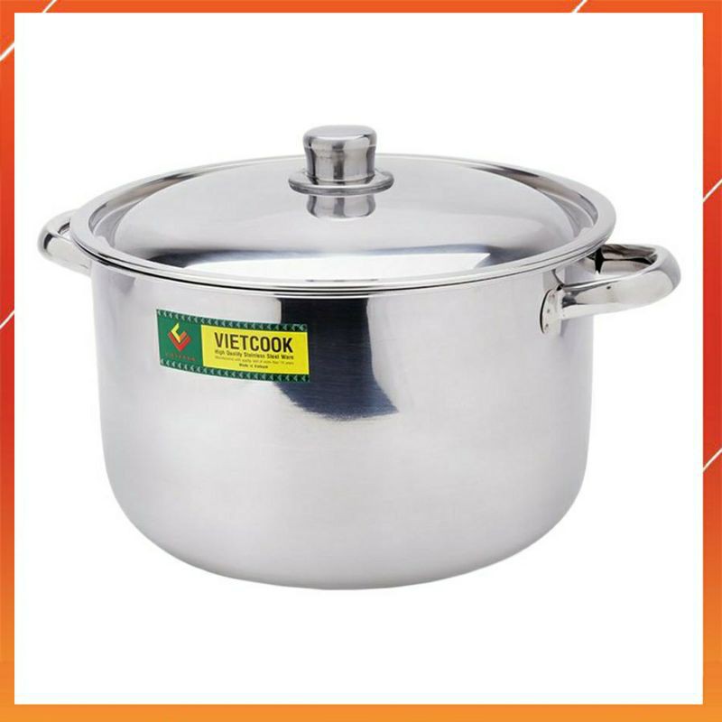 Nồi luộc gà,Nồi inox đun từ size  28,30,32 VIETCOOK,NỒI 10 LIT, 12L,15L,nồi inox đun bếp từ