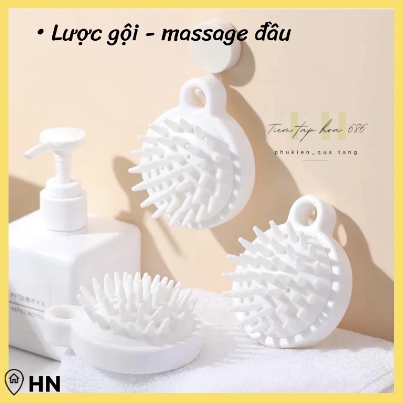 Lược gội đầu -silicon  FREESHIP  Lược massage đầu -Dụng cụ massage đầu giảm rụng tóc kích thích