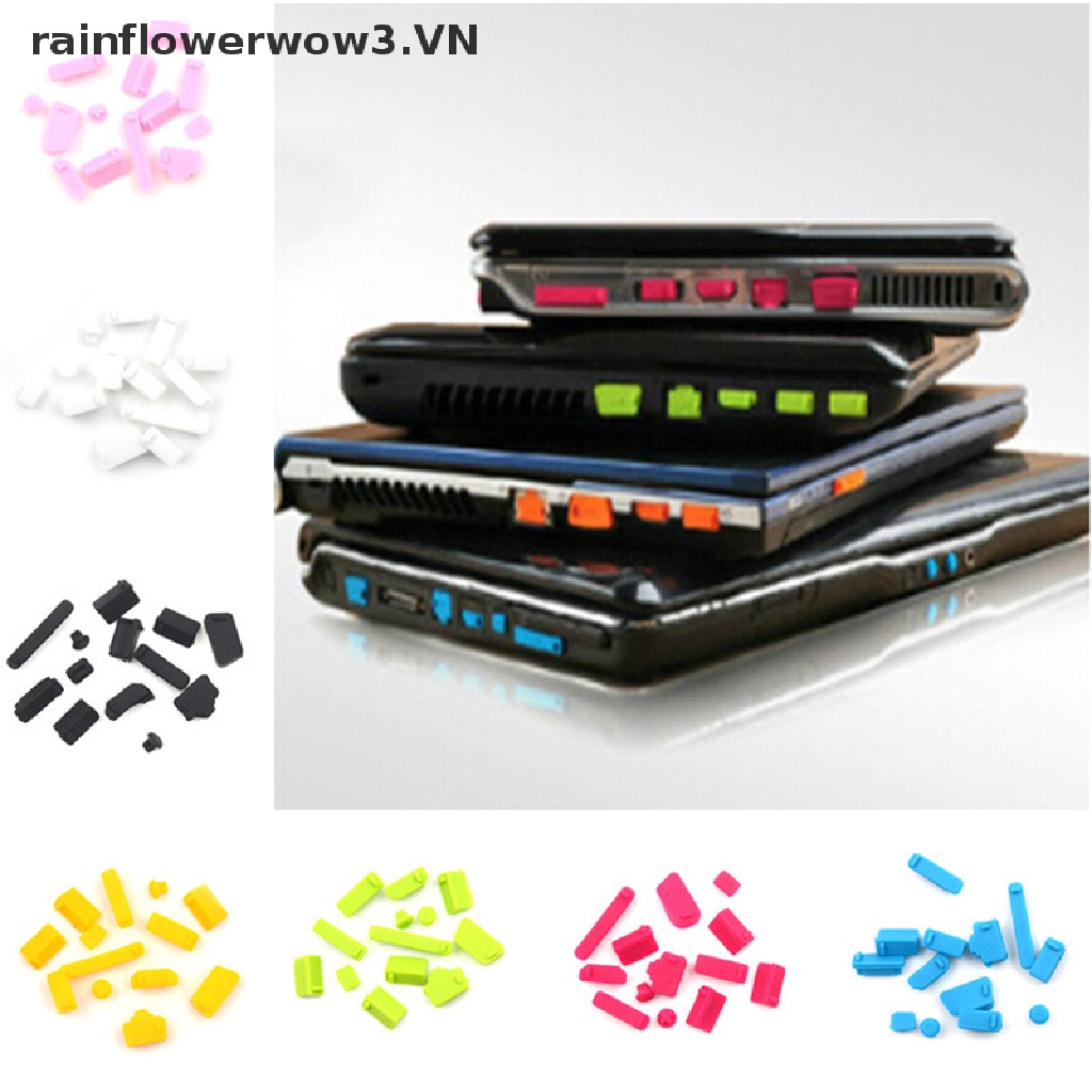 Set 2 Bộ 13 Nút Chặn Cổng Bằng Silicone Chống Bụi Cho Laptop Notebook