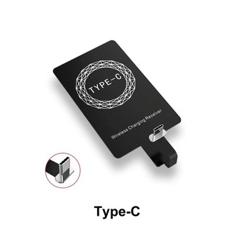 Miếng Dán Hỗ Trợ Sạc Không Dây Chuẩn Qi Đầu Android/Type-C/Lightning iPhone