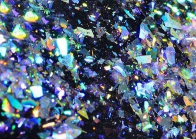 Bột giấy màu hologram hiệu ứng tinh thể ngũ sắc cho resin