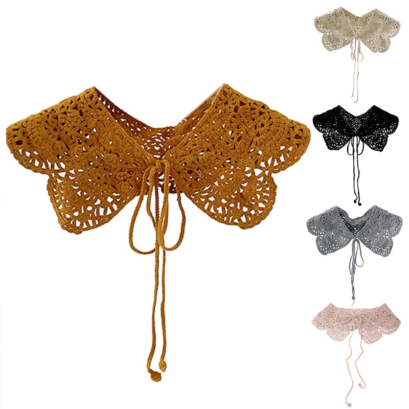 Vòng Cổ Ren Phối Khăn Choàng Giả Thắt Nơ Xinh Xắn Thời Trang Mùa Hè Cho Nữ