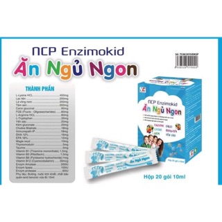 Ăn ngủ ngon NCP Enzimokid – hộp 20 gói