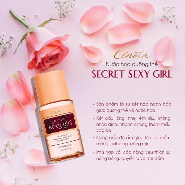 Nước hoa dưỡng thể Cénota Secret Sexy 75ml | BigBuy360 - bigbuy360.vn
