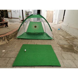 Thảm swing 1,2m x 1,2m + lưới lều xanh 1,4 x 2m tặng 5 bóng tập