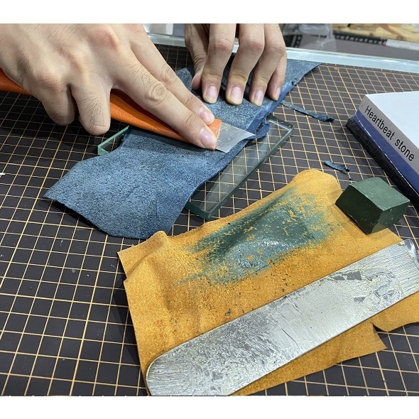 Dao lạng mép da , tăng xê thép gió - dụng cụ làm đồ da handmade