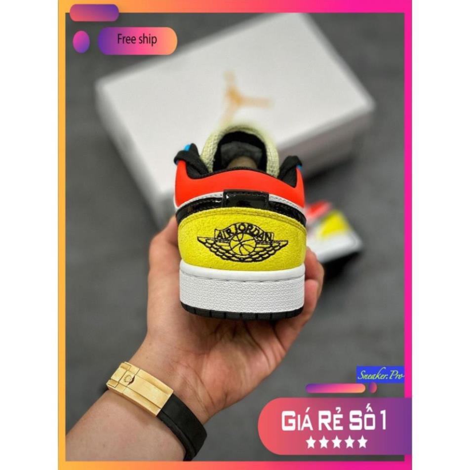 Giày thể thao AIR Jordan 1 Low SE Multi-Color  cổ thấp siêu đẹp dành cho nam và nữ