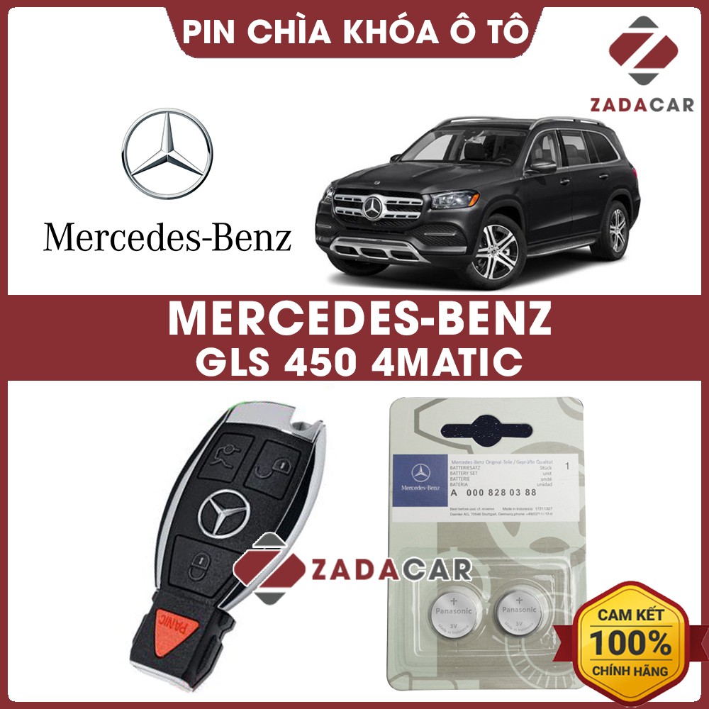 Pin chìa khóa ô tô Mercedes GLS 450 4MATIC chính hãng Mercedes sản xuất tại Indonesia 3V Panasonic