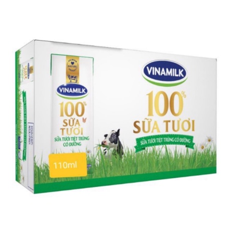 THÙNG 48 HỘP SỮA VINAMILK 110ML CÓ ĐƯỜNG/ DÂU/ SOCOLA/ ÍT ĐƯỜNG