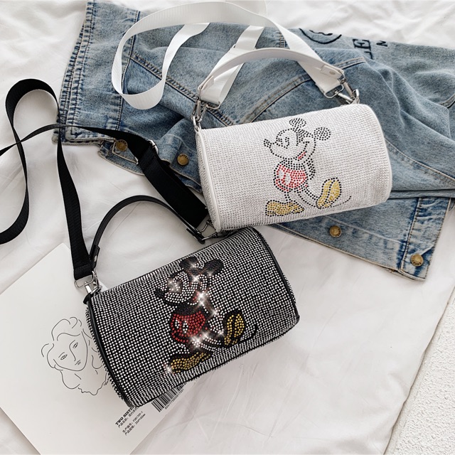 Túi trống Mickey đính đá