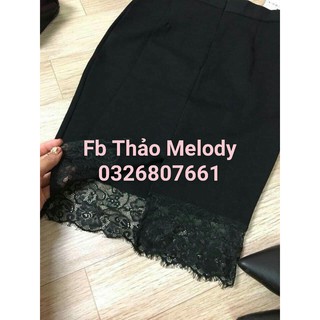 Chân váy công sở ôm phối ren