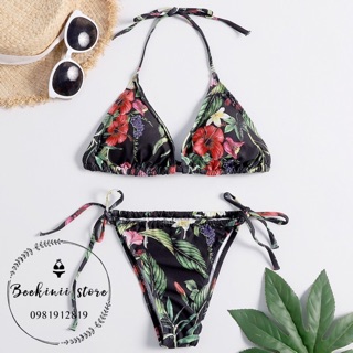 Bikini 2 Mảnh Hoạ Tiết - Bikini Dáng Basic - Đồ Bơi 2 Mảnh Hoa Lá