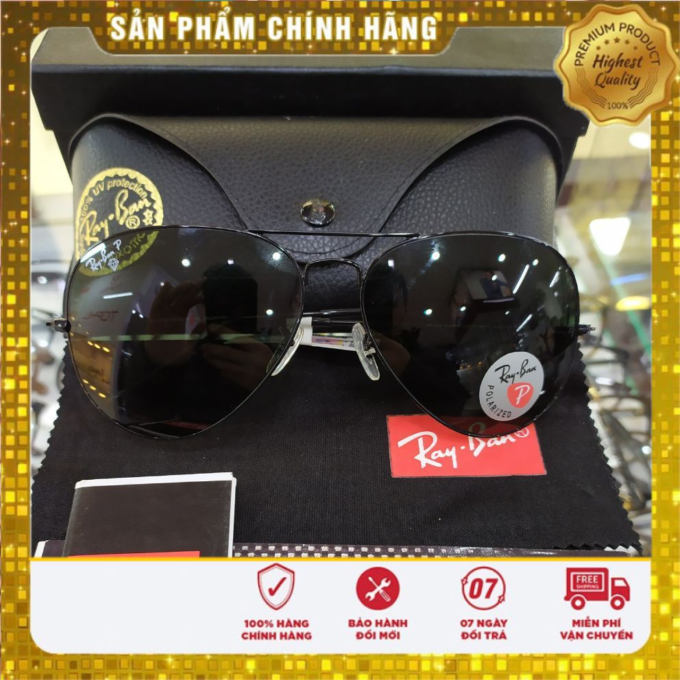 Rayban P &amp; Diamond CỰC HIẾM RB3026 Aviators Metal 002/58 62-14 3P