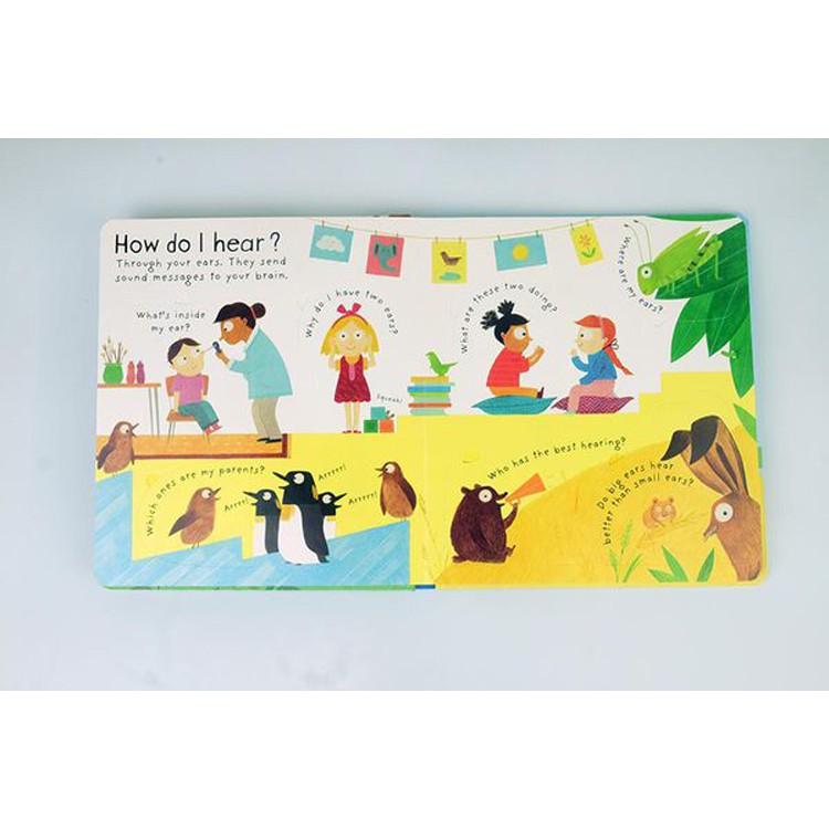 Sách Usborne - tương tác lật mở cho bé 6-8 tuổi Lift The Flap FIRST QUESTIONS ANSWERS HOW DO I SEE?