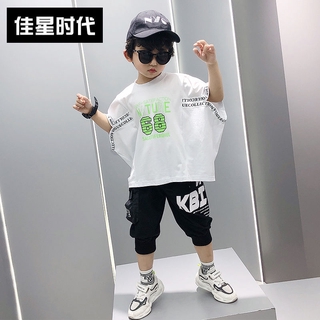 Bộ đồ ngắn tay thời trang Hàn Quốc cá tính dành cho bé trai