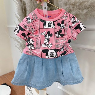 [Flash Sale] SET VÁY MICKEY BÉ GÁI SIZE LỚN  TỪ 12 - 25KG HÀNG CAO CẤP