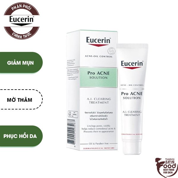 Tinh Chất Giảm Mụn, Mờ vết Thâm Eucerin Acne-Oil Control Pro Acne Solution A.I Clearing Treatment 40ml