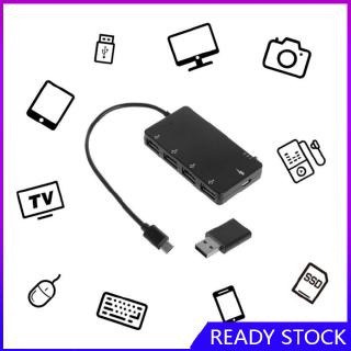 FL【COD Ready】Hub sạc 4 cổng micro USB OTG đa năng cho điện thoại, máy tính bảng Windows, Android