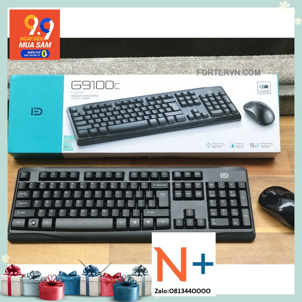 Bộ bàn phím + chuột không dây Forter G1900C - Chính hãng cao cấp